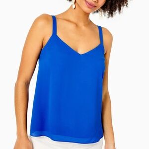NWT Lilly Pulitzer Nadia Lileeze Cami Tank Top Women’s XL Borealis Blue Business